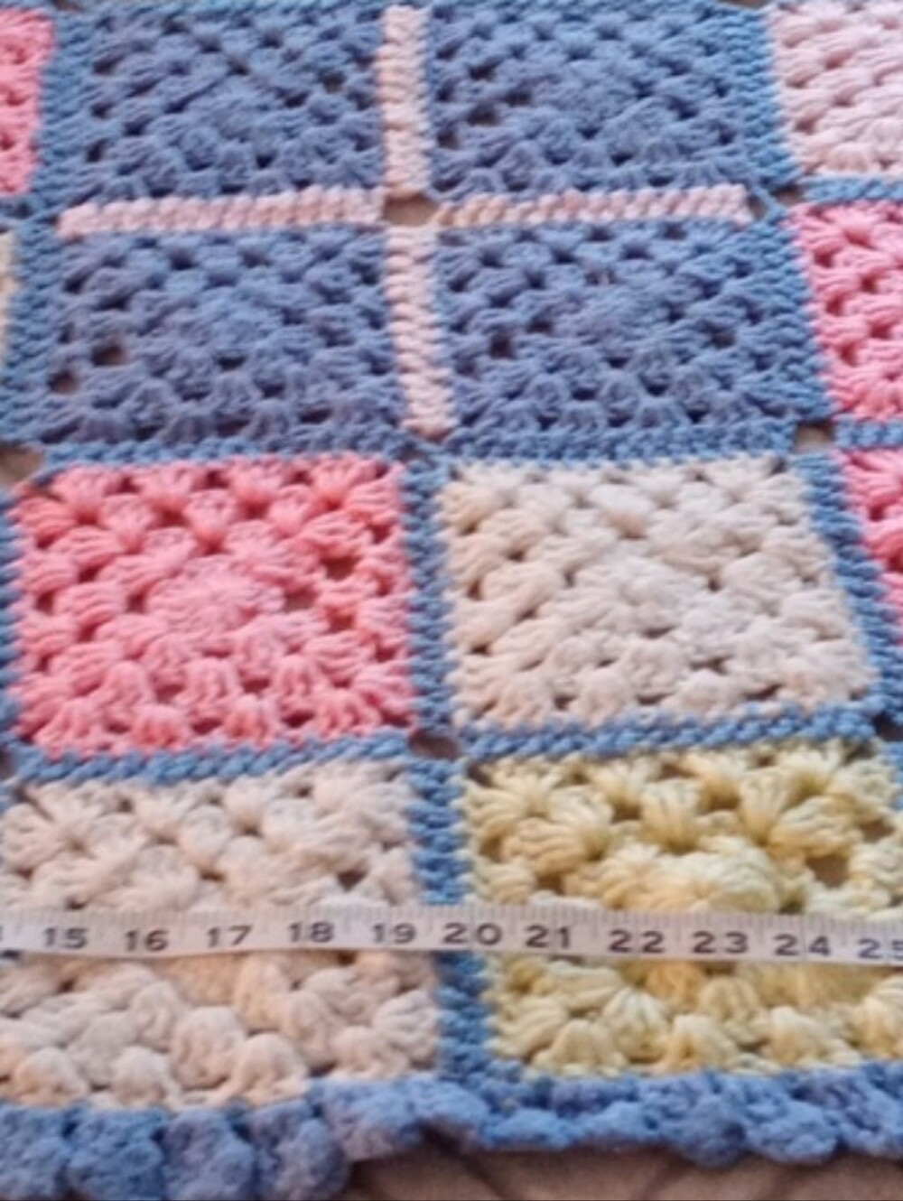 Hand Crafted Crochet Multi Color Blanket/Throw - Picture 4 of 4